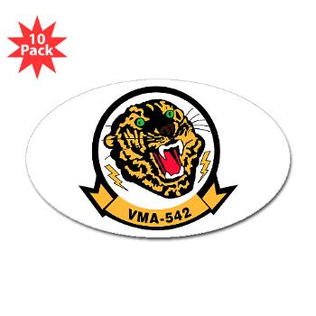MAS542 - A01 - 01 - Marine Attack Squadron 542 with Text - Sticker (Oval 10 pk) - Click Image to Close