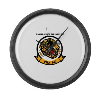 MAS542 - A01 - 01 - Marine Attack Squadron 542 with Text - Large Wall Clock - Click Image to Close