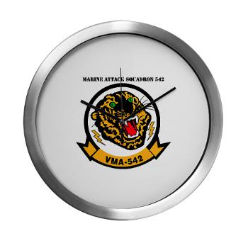 MAS542 - A01 - 01 - Marine Attack Squadron 542 with Text - Modern Wall Clock