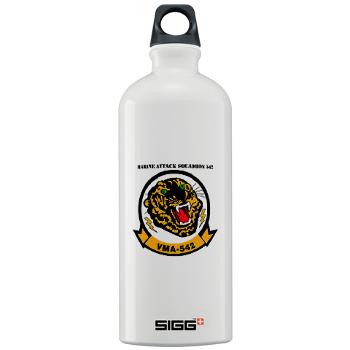 MAS542 - A01 - 01 - Marine Attack Squadron 542 with Text - Sigg Water Bottle 1.0L