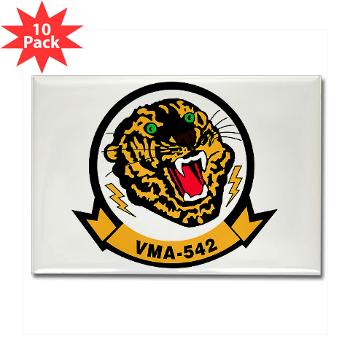 MAS542 - M01 - 01 - Marine Attack Squadron 542 (VMA-542) - Rectangle Magnet (10 pack) - Click Image to Close
