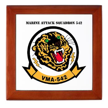 MAS542 - M01 - 03 - Marine Attack Squadron 542 (VMA-542) with Text - Keepsake Box