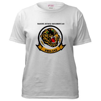 MAS542 - A01 - 04 - Marine Attack Squadron 542 (VMA-542) with Text - Women's T-Shirt