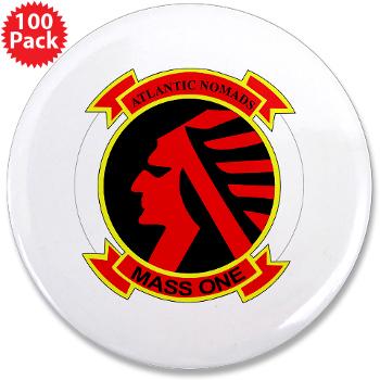 MASS1 - M01 - 01 - Marine Air Support Squadron 1 (MASS-1) - 3.5" Button (100 pack) - Click Image to Close