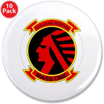 MASS1 - M01 - 01 - Marine Air Support Squadron 1 (MASS-1) - 3.5" Button (10 pack) - Click Image to Close