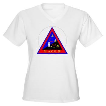 MASS1 - A01 - 04 - Marine Air Support Squadron 1 (MASS-1) - Women's V-Neck T-Shirt