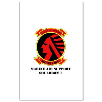 MASS1 - M01 - 02 - Marine Air Support Squadron 1 (MASS-1) with Text - Mini Poster Prin