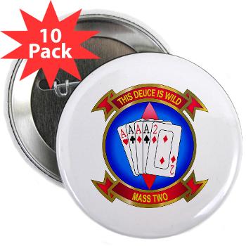 MASS2 - M01 - 01 - Marine Air Support Squadron 2 2.25" Button (10 pack) - Click Image to Close
