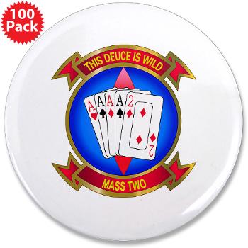 MASS2 - M01 - 01 - Marine Air Support Squadron 2 3.5" Button (100 pack) - Click Image to Close