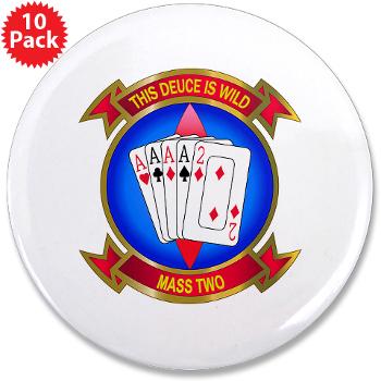 MASS2 - M01 - 01 - Marine Air Support Squadron 2 3.5" Button (10 pack) - Click Image to Close