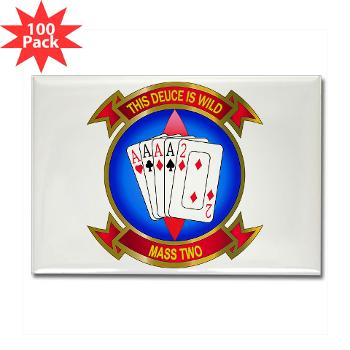 MASS2 - M01 - 01 - Marine Air Support Squadron 2 Rectangle Magnet (100 pack)