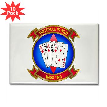 MASS2 - M01 - 01 - Marine Air Support Squadron 2 Rectangle Magnet (10 pack)