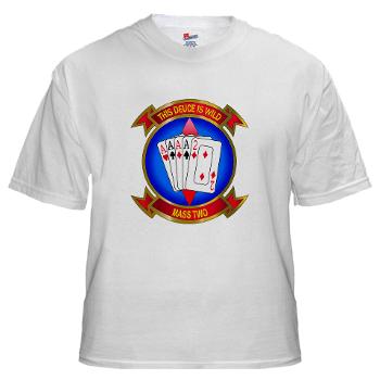 MASS2 - A01 - 04 - Marine Air Support Squadron 2 White T-Shirt - Click Image to Close