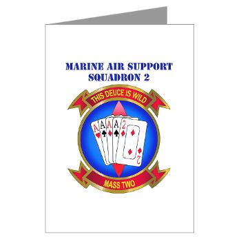 MASS2 - M01 - 02 - Marine Air Support Squadron 2 with Text Greeting Cards (Pk of 10) - Click Image to Close
