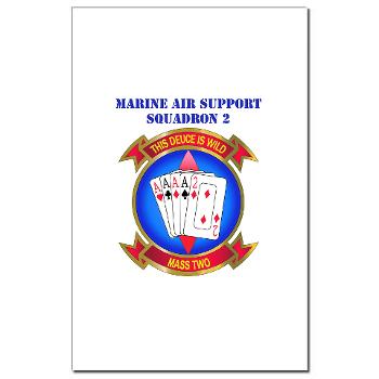 MASS2 - M01 - 02 - Marine Air Support Squadron 2 with Text Mini Poster Print - Click Image to Close