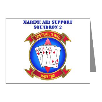 MASS2 - M01 - 02 - Marine Air Support Squadron 2 with Text Note Cards (Pk of 20)
