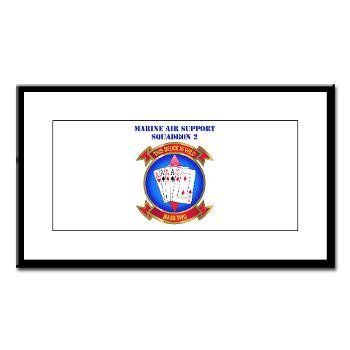 MASS2 - M01 - 02 - Marine Air Support Squadron 2 with Text Small Framed Print