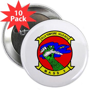 MASS3 - M01 - 01 - Marine Air Support Squadron 3 - 2.25" Button (10 pack) - Click Image to Close
