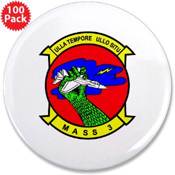 MASS3 - M01 - 01 - Marine Air Support Squadron 3 - 3.5" Button (100 pack)