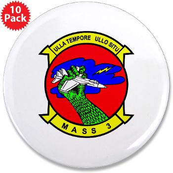 MASS3 - M01 - 01 - Marine Air Support Squadron 3 - 3.5" Button (10 pack) - Click Image to Close