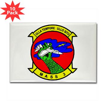 MASS3 - M01 - 01 - Marine Air Support Squadron 3 - Rectangle Magnet (10 pack)