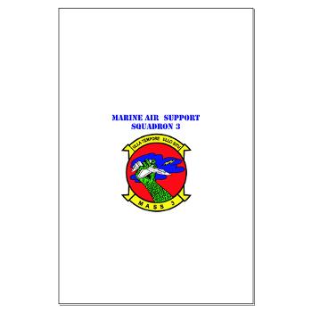 MASS3 - M01 - 02 - Marine Air Support Squadron 3 with Text - Large Poster