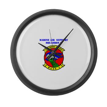 MASS3 - M01 - 03 - Marine Air Support Squadron 3 with Text - Large Wall Clock - Click Image to Close