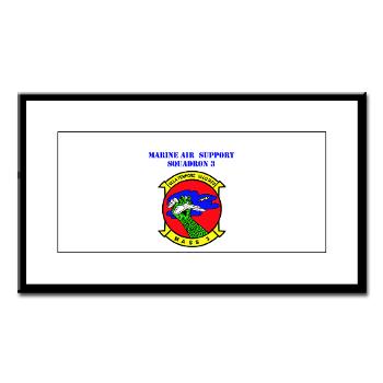 MASS3 - M01 - 02 - Marine Air Support Squadron 3 with Text - Small Framed Print