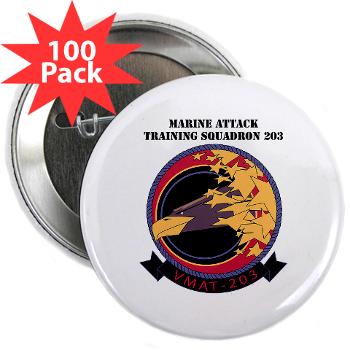 MATS203 - M01 - 01 - Marine Attack Training Squadron 203 (VMAT-203) with text - 2.25" Button (100 pack)