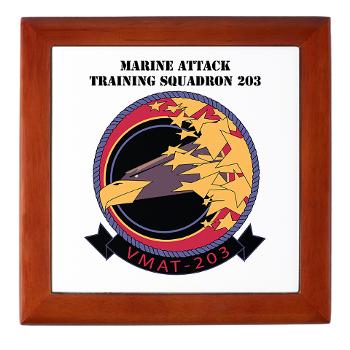 MATS203 - M01 - 03 - Marine Attack Training Squadron 203 (VMAT-203) with text - Keepsake Box