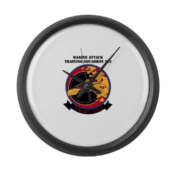 MATS203 - M01 - 03 - Marine Attack Training Squadron 203 (VMAT-203) with text - Large Wall Clock