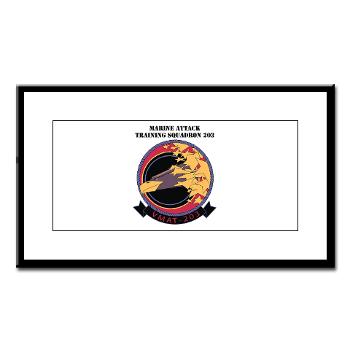 MATS203 - M01 - 02 - Marine Attack Training Squadron 203 (VMAT-203) with text - Small Framed Print
