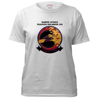 MATS203 - A01 - 04 - Marine Attack Training Squadron 203 (VMAT-203) with text - Women's T-Shirt