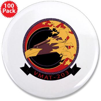 MATS203 - M01 - 01 - Marine Attack Training Squadron 203 (VMAT-203) - 3.5" Button (100 pack) - Click Image to Close