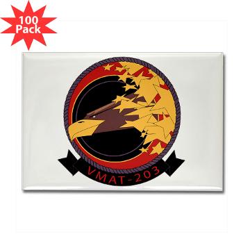 MATS203 - M01 - 01 - Marine Attack Training Squadron 203 (VMAT-203) - Rectangle Magnet (100 pack)