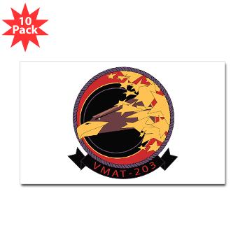 MATS203 - M01 - 01 - Marine Attack Training Squadron 203 (VMAT-203) - Sticker (Rectangle 10 pk) - Click Image to Close