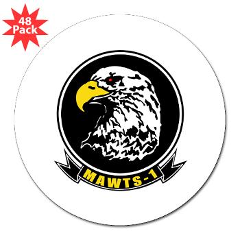 MAWATS1 - M01 - 01 - Marine Aviation Weapons and Tactics Squadron-1 - 3" Lapel Sticker (48 pk) - Click Image to Close