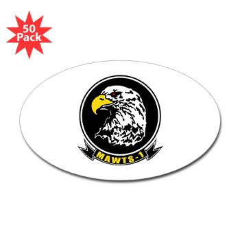 MAWATS1 - M01 - 01 - Marine Aviation Weapons and Tactics Squadron-1 - Sticker (Oval 50 pk) - Click Image to Close