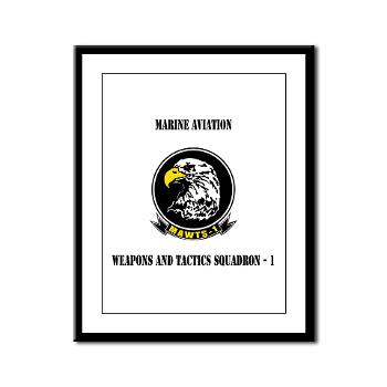MAWATS1 - M01 - 02 - Marine Aviation Weapons and Tactics Squadron-1 with Text - Framed Panel Print