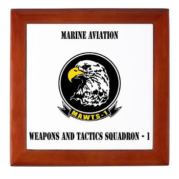 MAWATS1 - M01 - 03 - Marine Aviation Weapons and Tactics Squadron-1 with Text - Keepsake Box