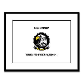 MAWATS1 - M01 - 02 - Marine Aviation Weapons and Tactics Squadron-1 with Text - Large Framed Print