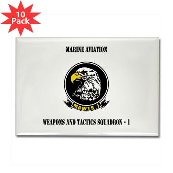 MAWATS1 - M01 - 01 - Marine Aviation Weapons and Tactics Squadron-1 with Text - Rectangle Magnet (10 pack) - Click Image to Close