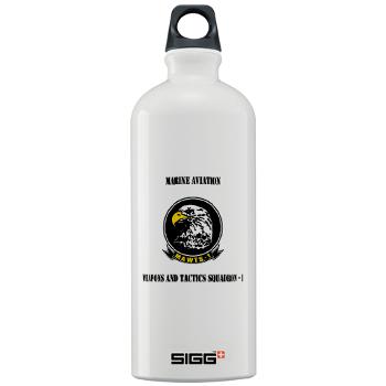MAWATS1 - M01 - 03 - Marine Aviation Weapons and Tactics Squadron-1 with Text - Sigg Water Bottle 1.0L