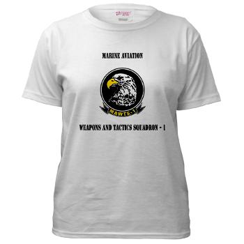 MAWATS1 - A01 - 04 - Marine Aviation Weapons and Tactics Squadron-1 with Text - Women's T-Shirt