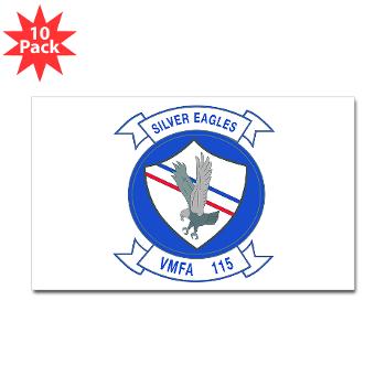 MAWFAS115 - M01 - 01 - Marine Fighter Attack Squadron 115 (VMFA-115) - Sticker (Rectangle 10 pk) - Click Image to Close