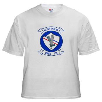 MAWFAS115 - A01 - 04 - Marine Fighter Attack Squadron 115 (VMFA-115) - White T-Shirt