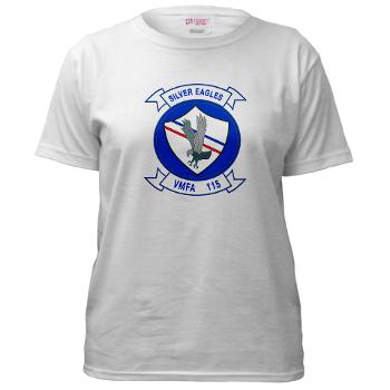 MAWFAS115 - A01 - 04 - Marine Fighter Attack Squadron 115 (VMFA-115) - Women's T-Shirt - Click Image to Close