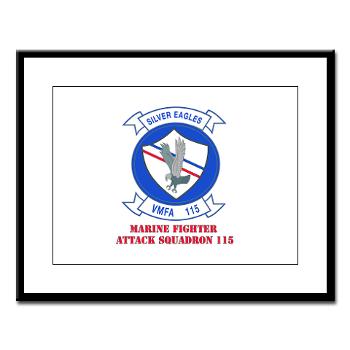 MAWFAS115 - M01 - 02 - Marine Fighter Attack Squadron 115 (VMFA-115) with Text - Large Framed Print - Click Image to Close
