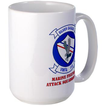 MAWFAS115 - M01 - 03 - Marine Fighter Attack Squadron 115 (VMFA-115) with Text - Large Mug