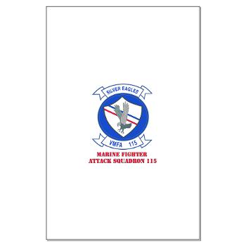 MAWFAS115 - M01 - 02 - Marine Fighter Attack Squadron 115 (VMFA-115) with Text - Large Poster